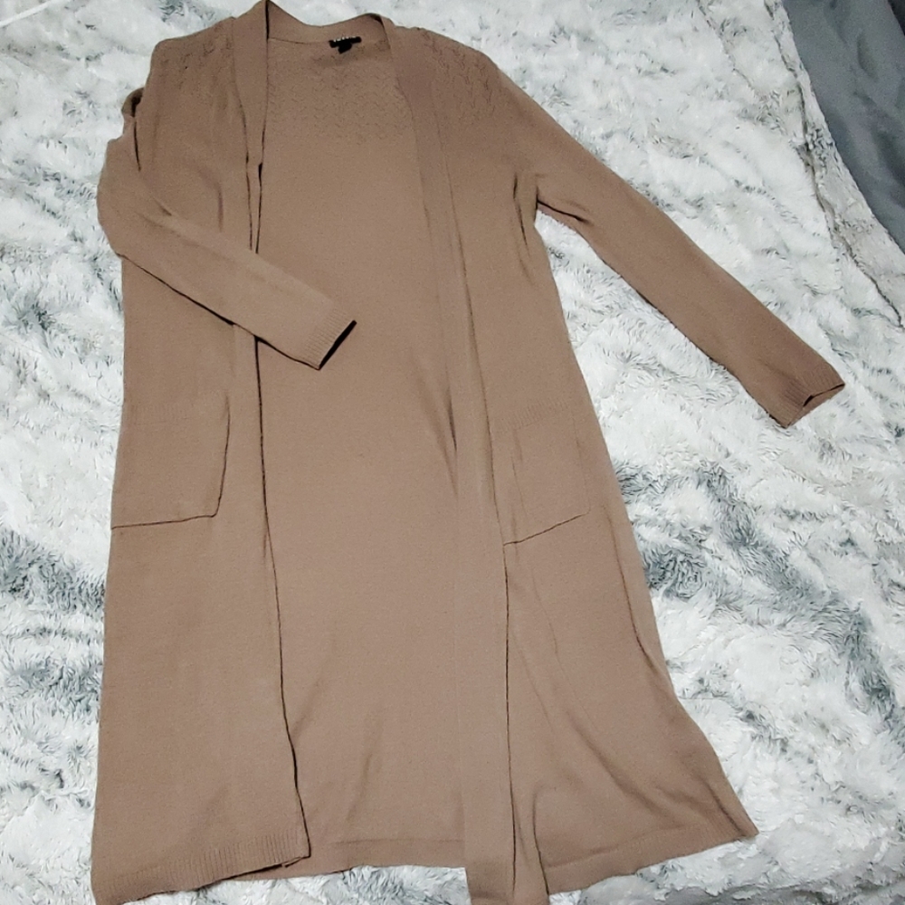 Brown duster cardigan